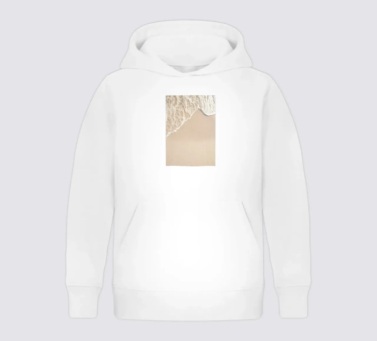 Douce vague de l'océan Minimaliste Plage Sable Art sweat à capuche enfant de dawnthesea
