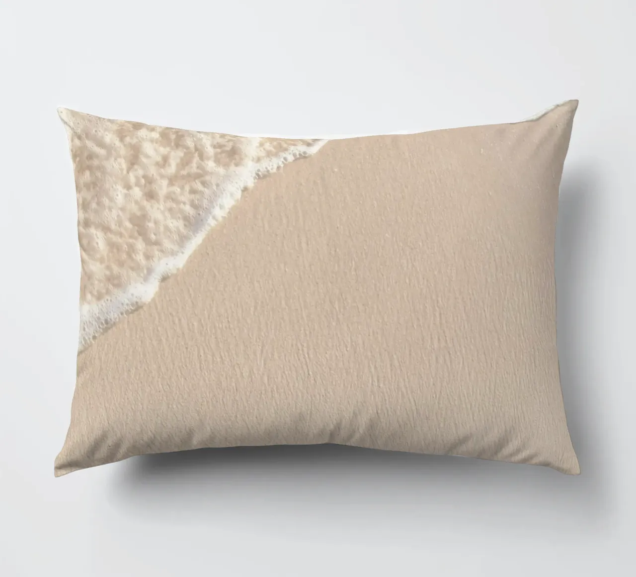 Gentle Ocean Wave Minimalist Beach Sand Art decorative cushion by dawnthesea
