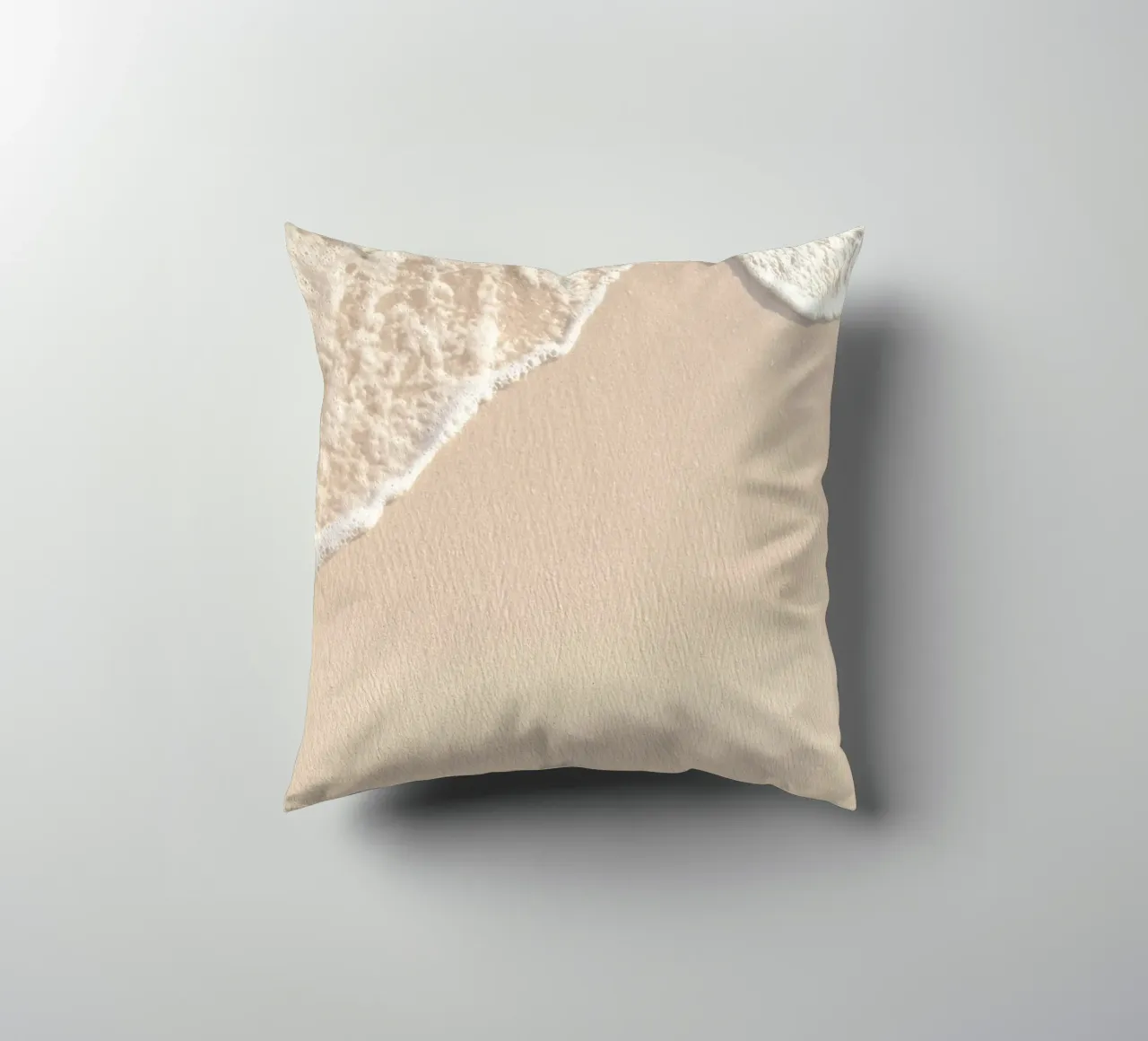 Gentle Ocean Wave Minimalist Beach Sand Art decorative cushion by dawnthesea