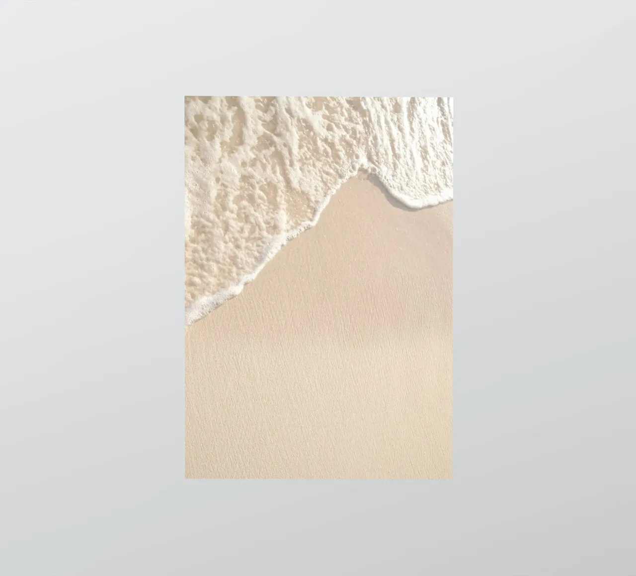 Douce vague de l'océan Minimaliste Plage Sable Art autocollant de dawnthesea