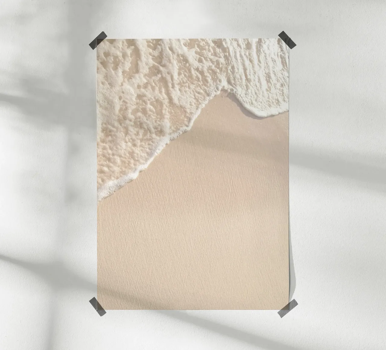 Gentle Ocean Wave Minimalist Beach Sand Art poster by dawnthesea