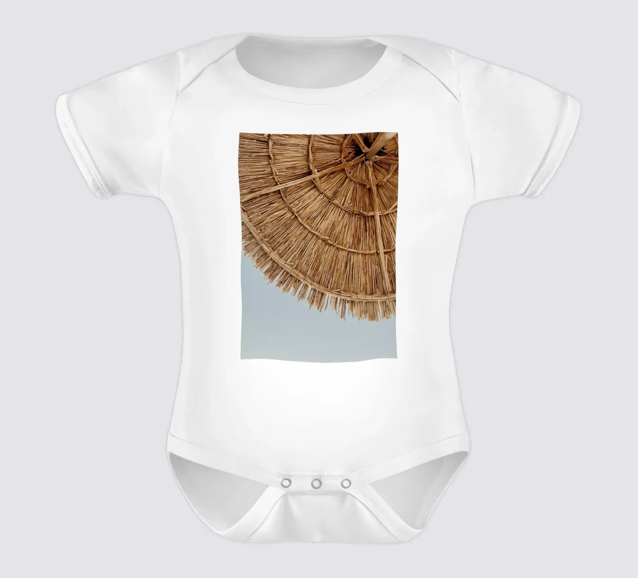 Stroparaplu Textuur Kust Boho Esthetische Kunst babyrompertje korte mouwen van dawnthesea