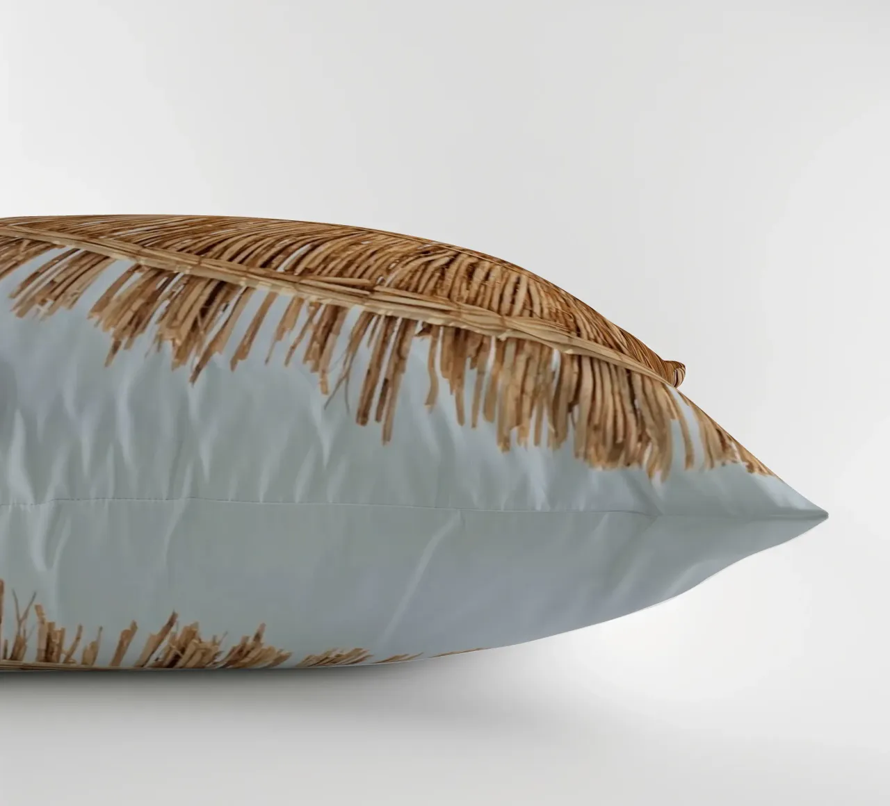 Straw Umbrella Texture Coastal Boho Aesthetic Art decorative cushion by dawnthesea