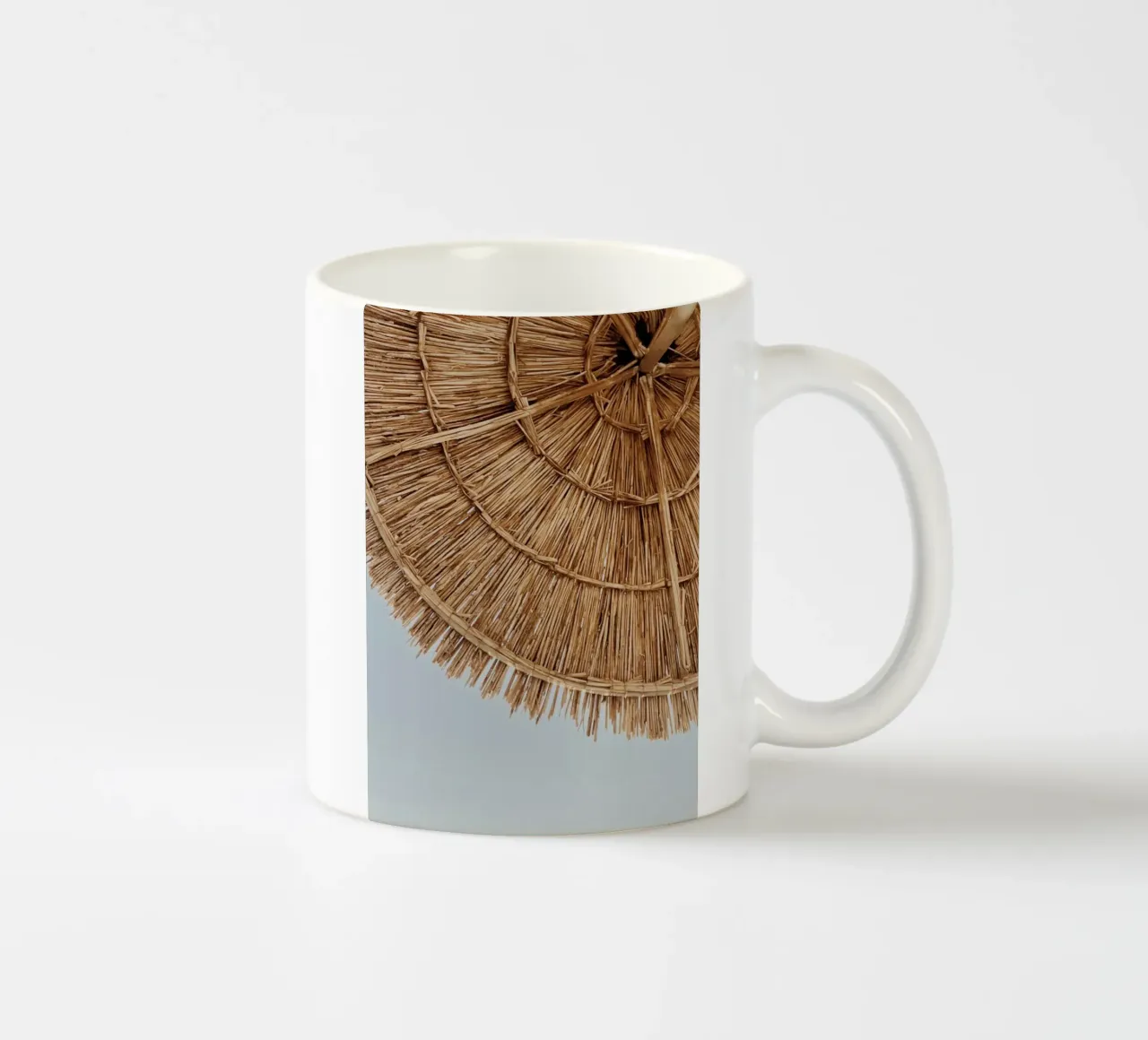 Stroparaplu Textuur Kust Boho Esthetische Kunst keramische mok van dawnthesea