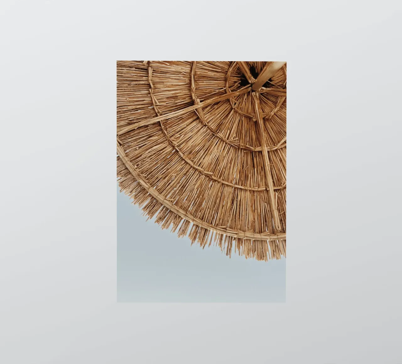 Straw Umbrella Texture Coastal Boho Aesthetic Art sticker by dawnthesea