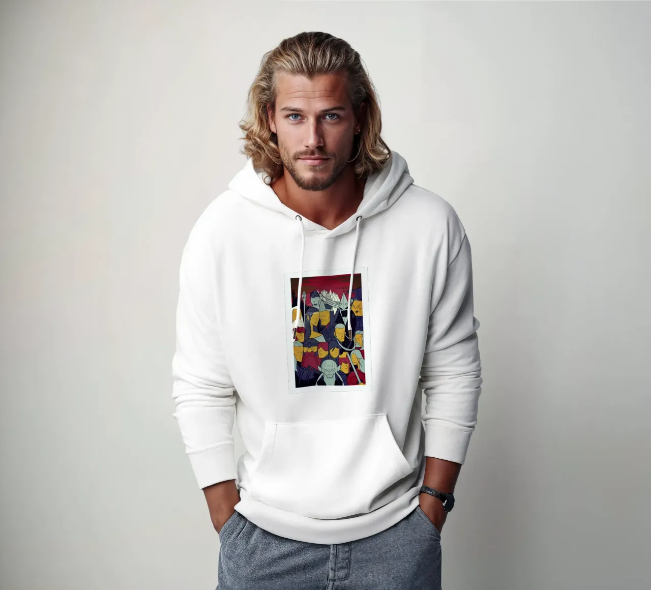 LORD OF THE RINGS 3 felpa con cappuccio da Ale Giorgini