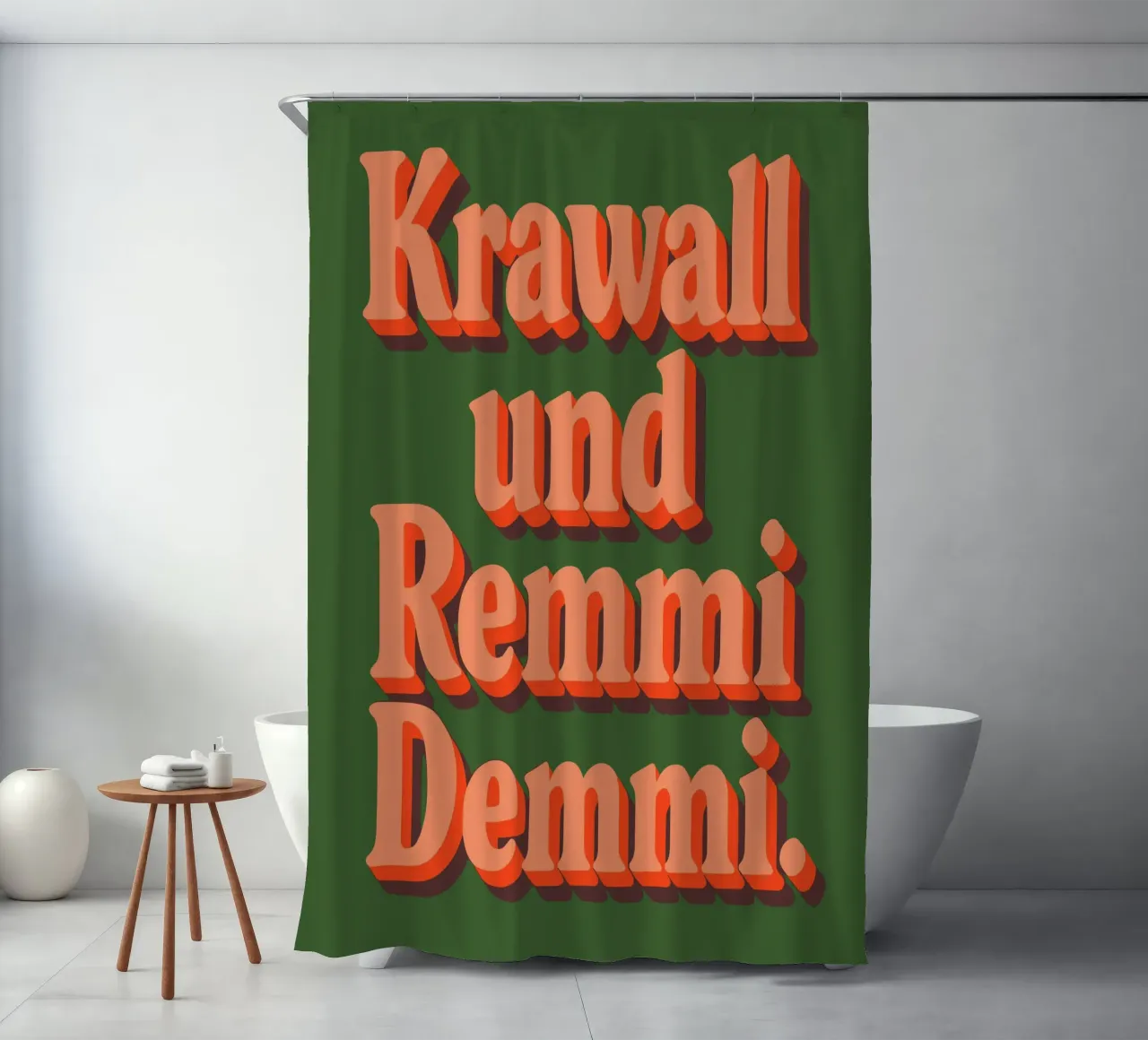 Krawall und Remmidemmi shower curtain by QuooodZ by MooodzArt