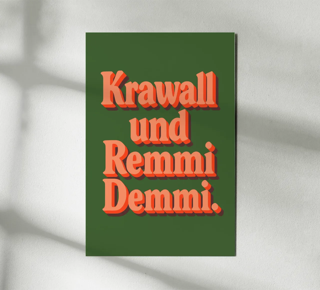 Krawall und Remmidemmi alluminio dibond da QuooodZ by MooodzArt