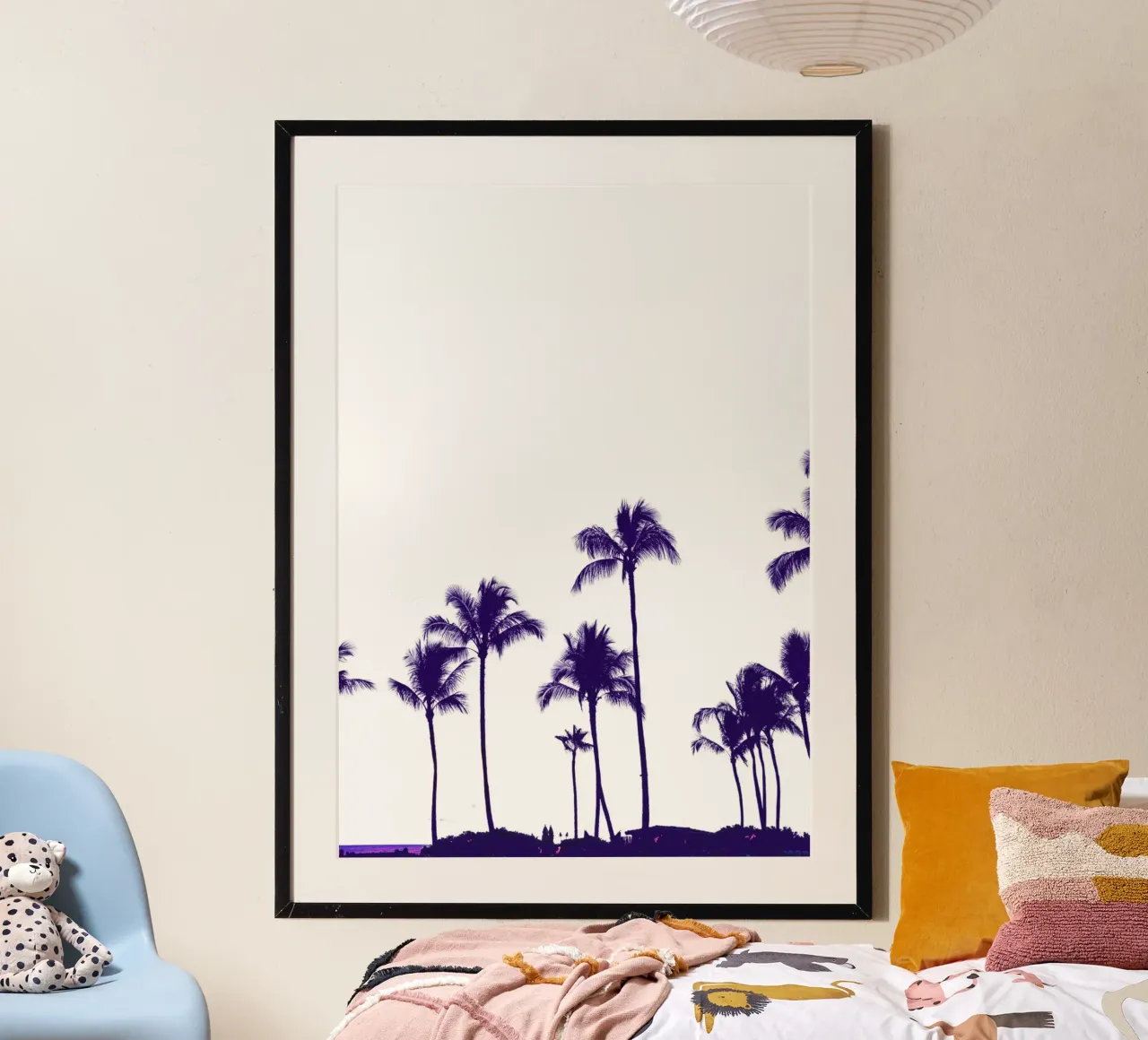 Silhouettes de palmiers violets Tropical Sunset Art hahnemühle de dawnthesea