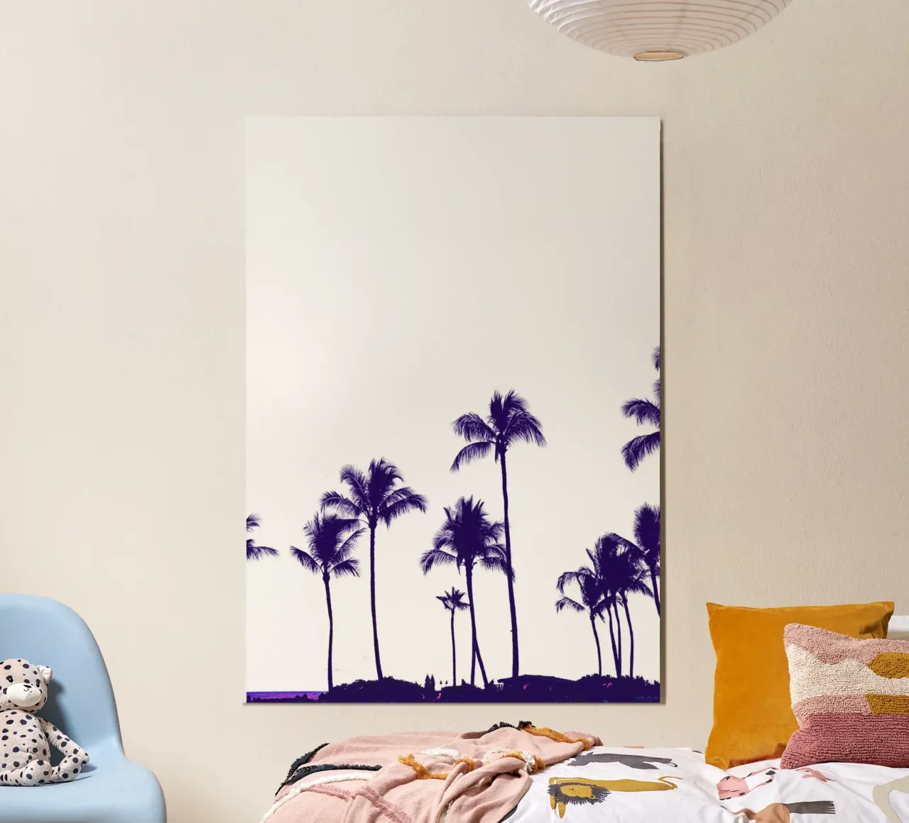 Silhouettes de palmiers violets Tropical Sunset Art hahnemühle de dawnthesea