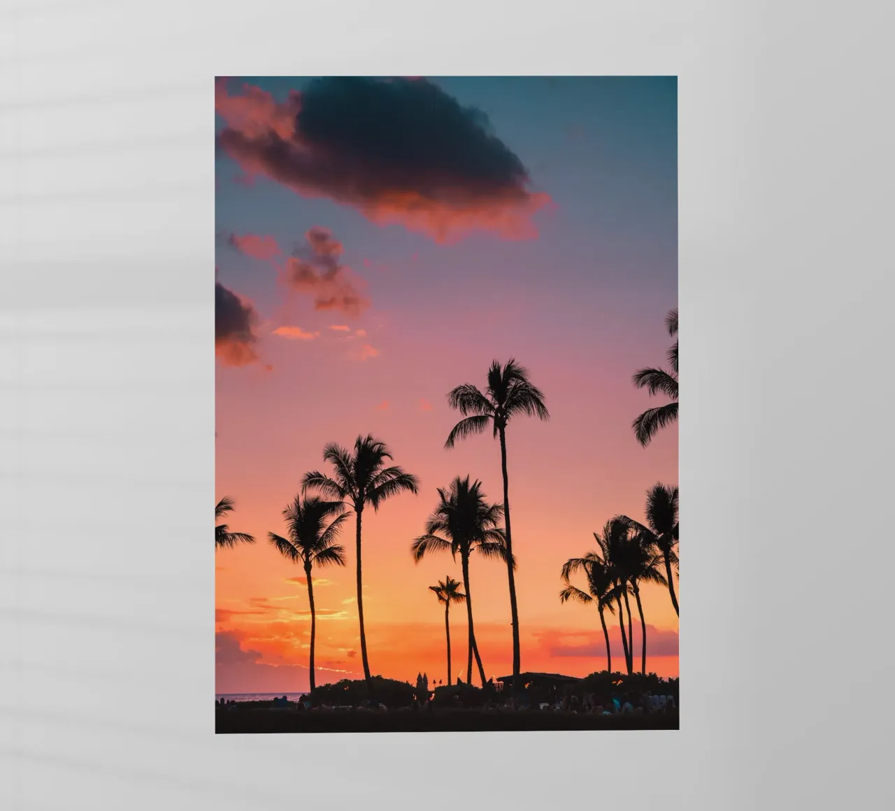 Tramonto infuocato Palm Grove Paradiso tropicale Arte pellicola backlit da dawnthesea