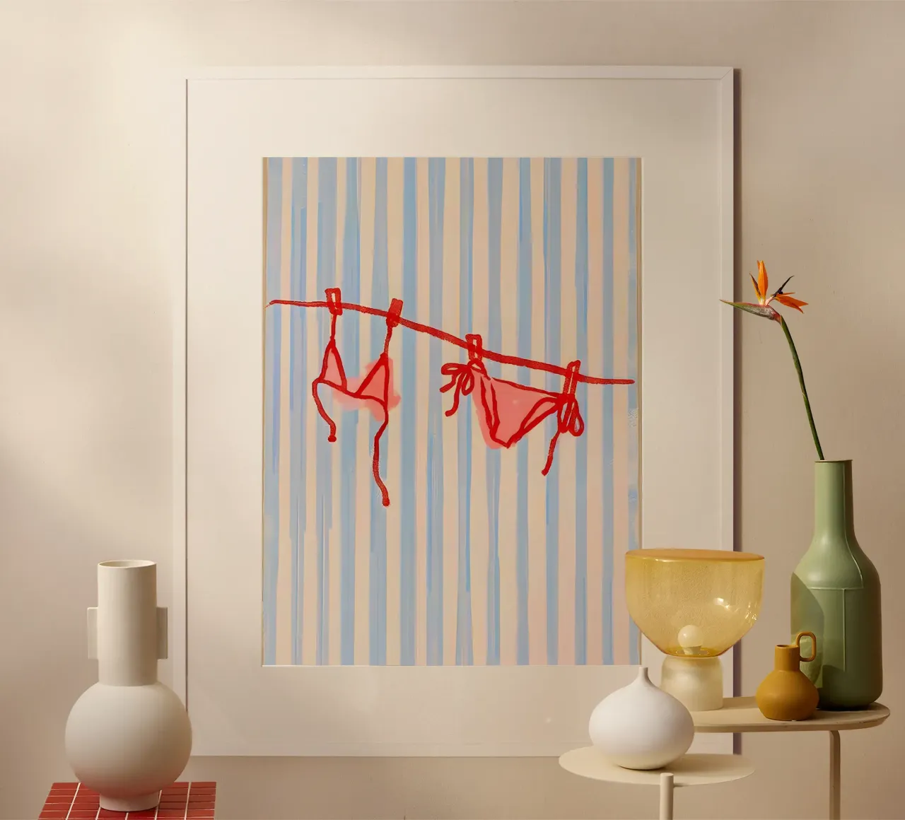 Summer Essentials poster with plastic frame by Gypsy Galleria