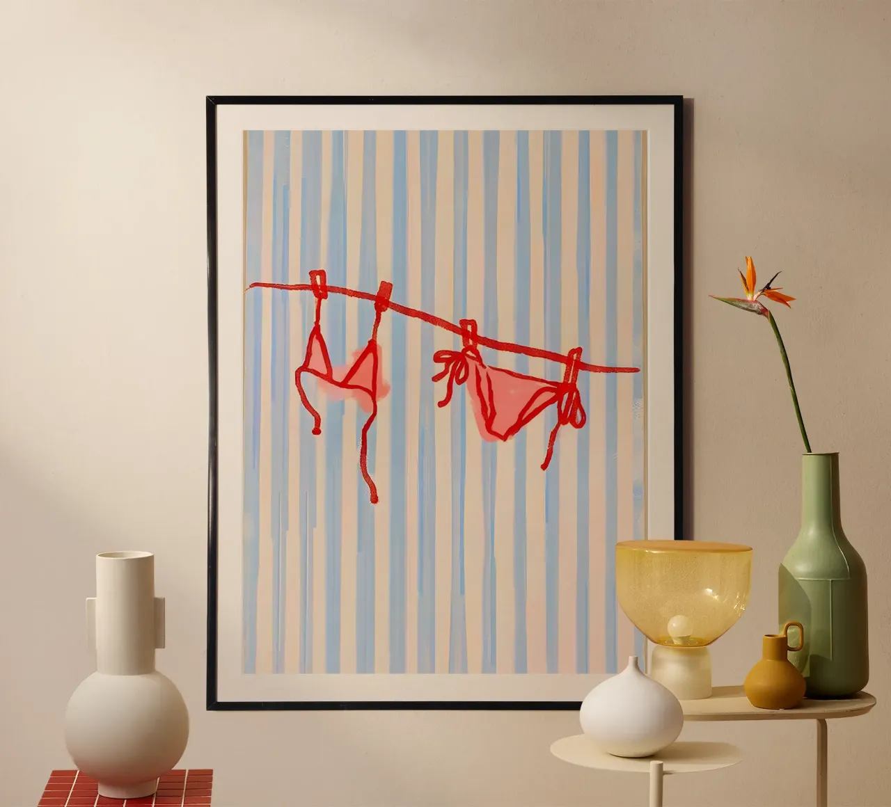 Summer Essentials poster with plastic frame by Gypsy Galleria