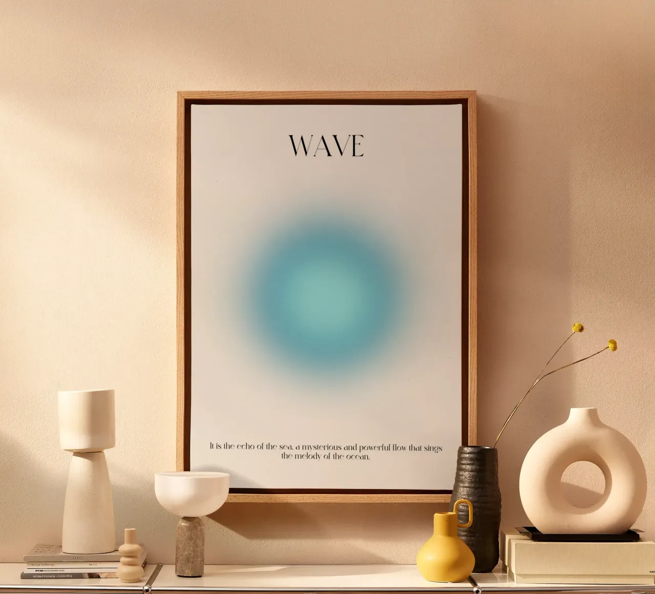 Aura Welle Ozean Echo Spirituell Blau Kunst Leinwand von dawnthesea