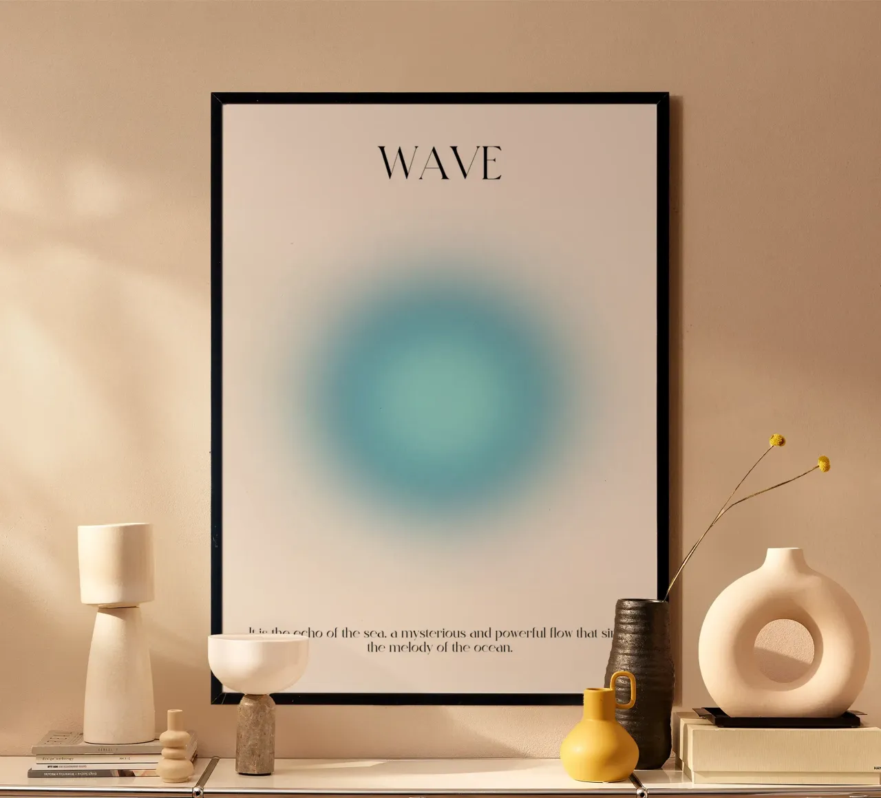 Aura Wave Ocean Echo Spiritual Blue Art hahnemühle de dawnthesea