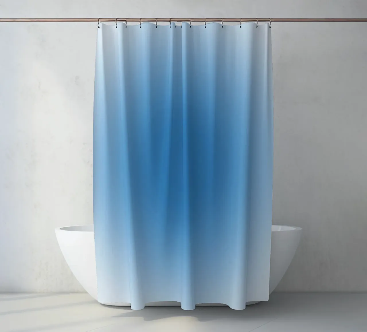 Ozean Blau Aura Gradient Tranquil Abstrakte Kunst Duschvorhang von dawnthesea