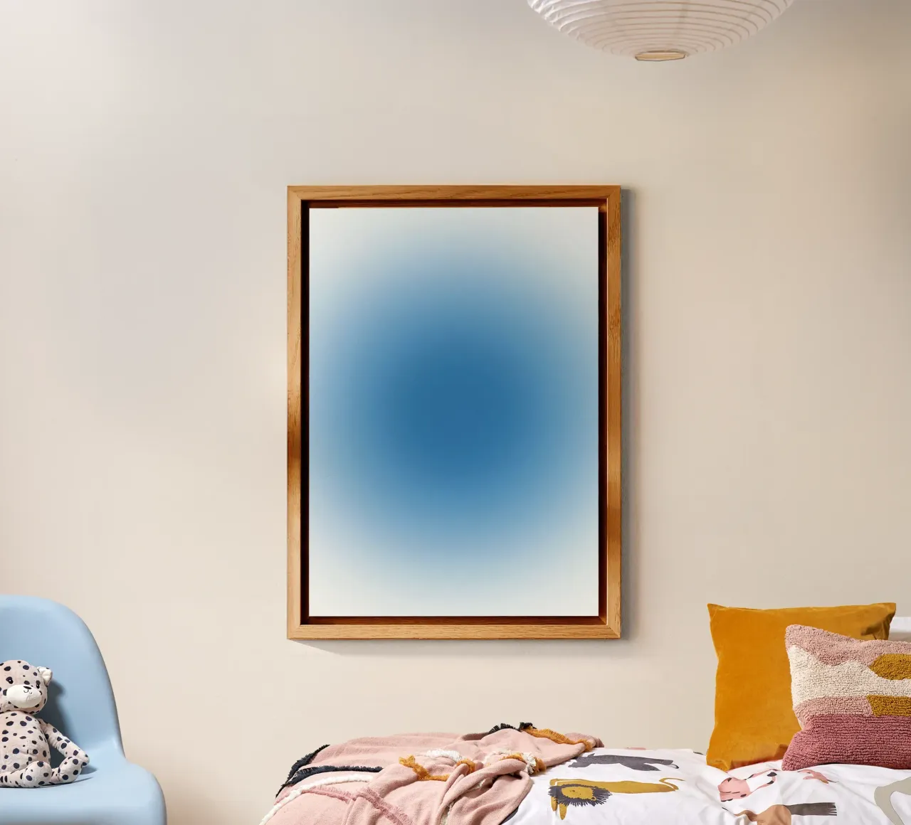 Oceano Blu Aura Gradiente Tranquillo Arte Astratta alluminio dibond da dawnthesea