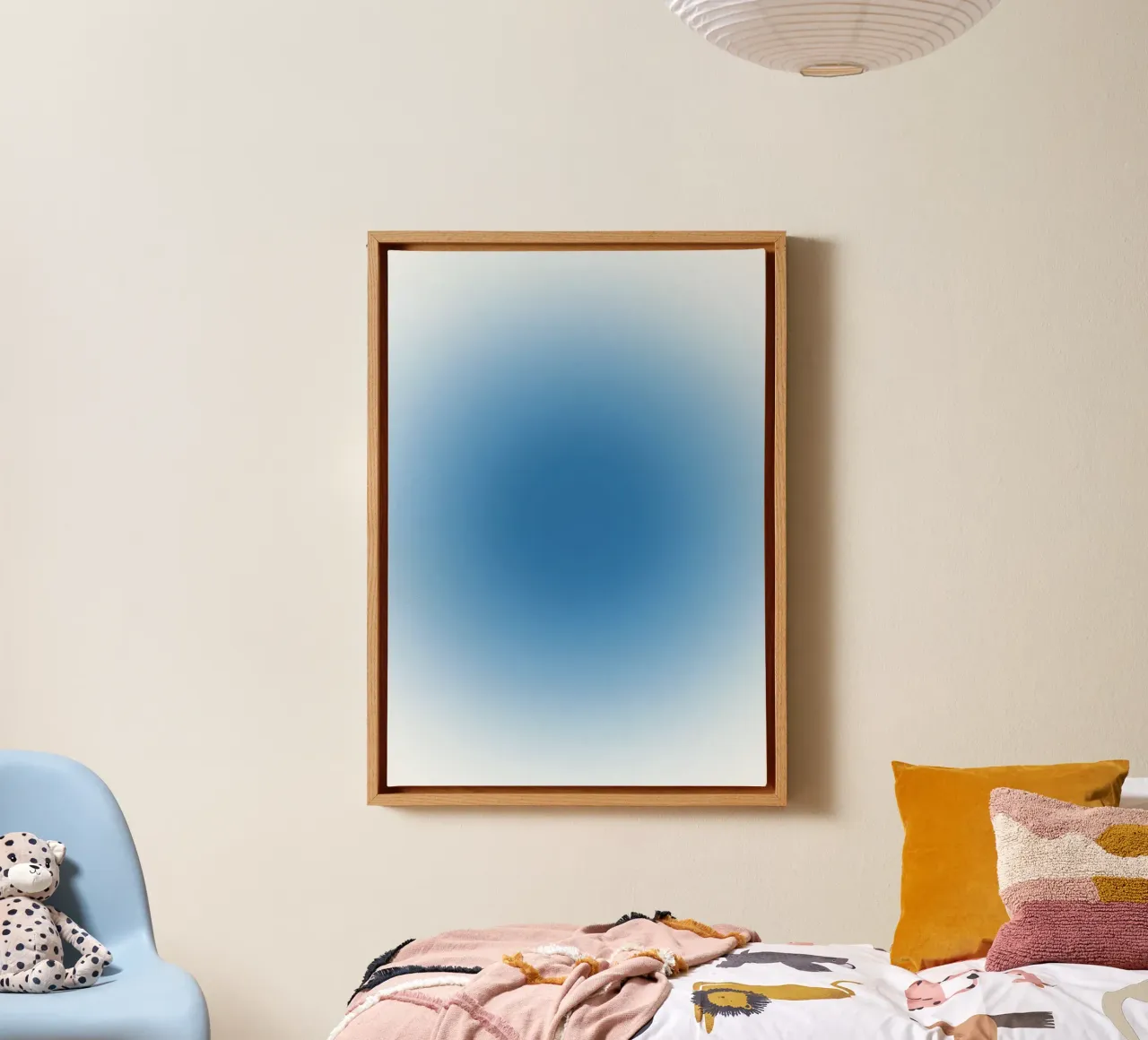 Oceaan Blauwe Aura Kleurverloop Rustige Abstracte Kunst canvas van dawnthesea
