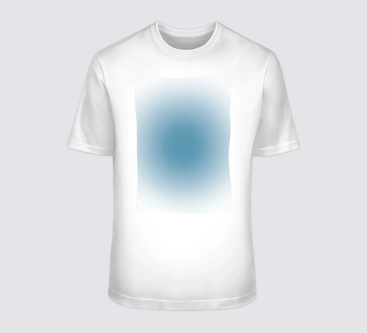 Diepblauwe Aura Kleurverloop Kalmerende Abstracte Kunst t-shirt van dawnthesea