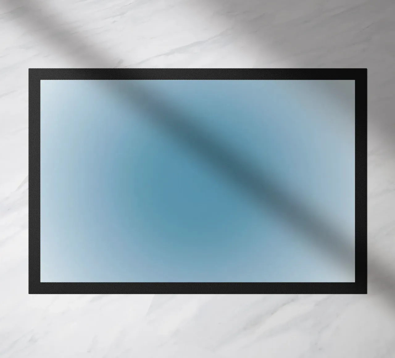 Arte astratta rilassante a gradiente Aura blu profondo zerbino da dawnthesea