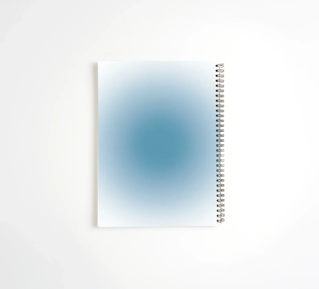 Bleu profond Aura Gradient Apaisant Art abstrait carnet à spirale de dawnthesea