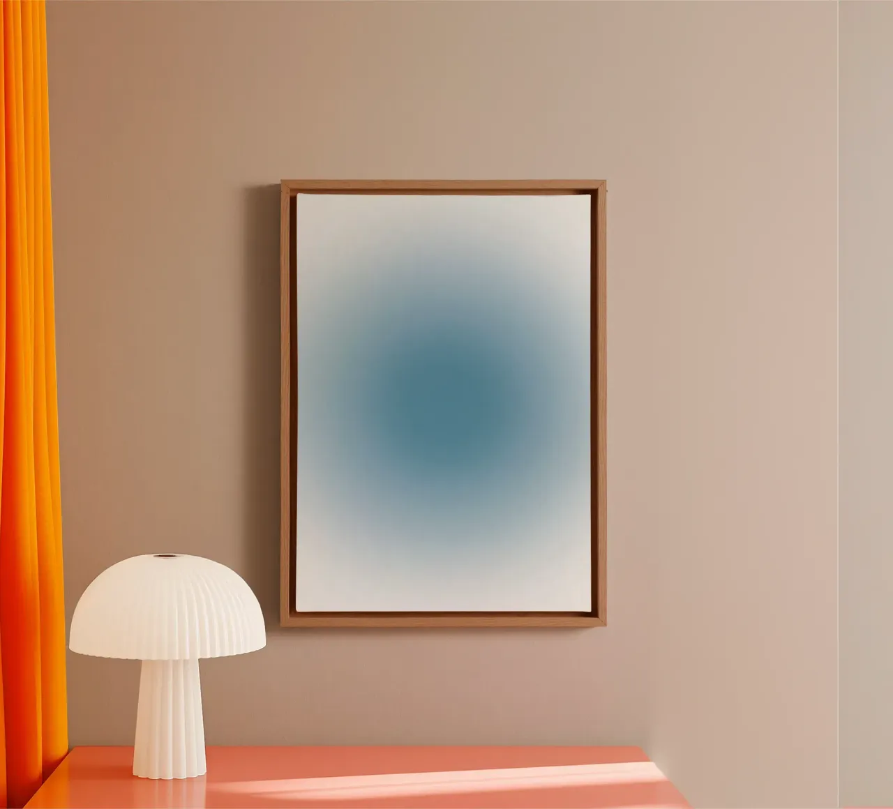 Deep Blue Aura Gradient Soothing Abstract Art canvas by dawnthesea