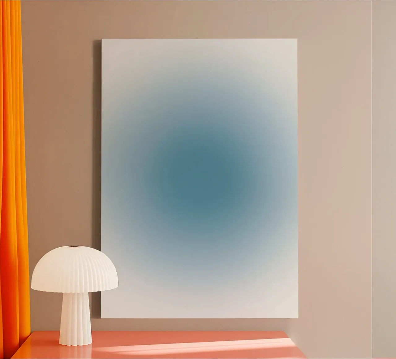 Deep Blue Aura Gradient Soothing Abstract Art canvas by dawnthesea