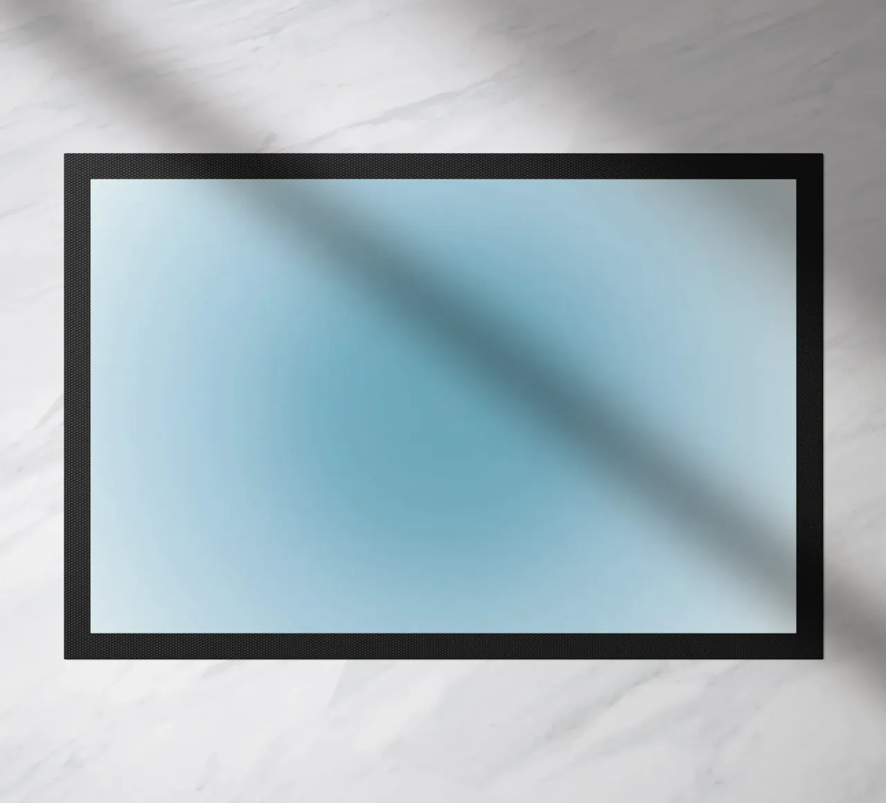 Soft Teal Aura Gradient Calming Abstract Art doormat by dawnthesea
