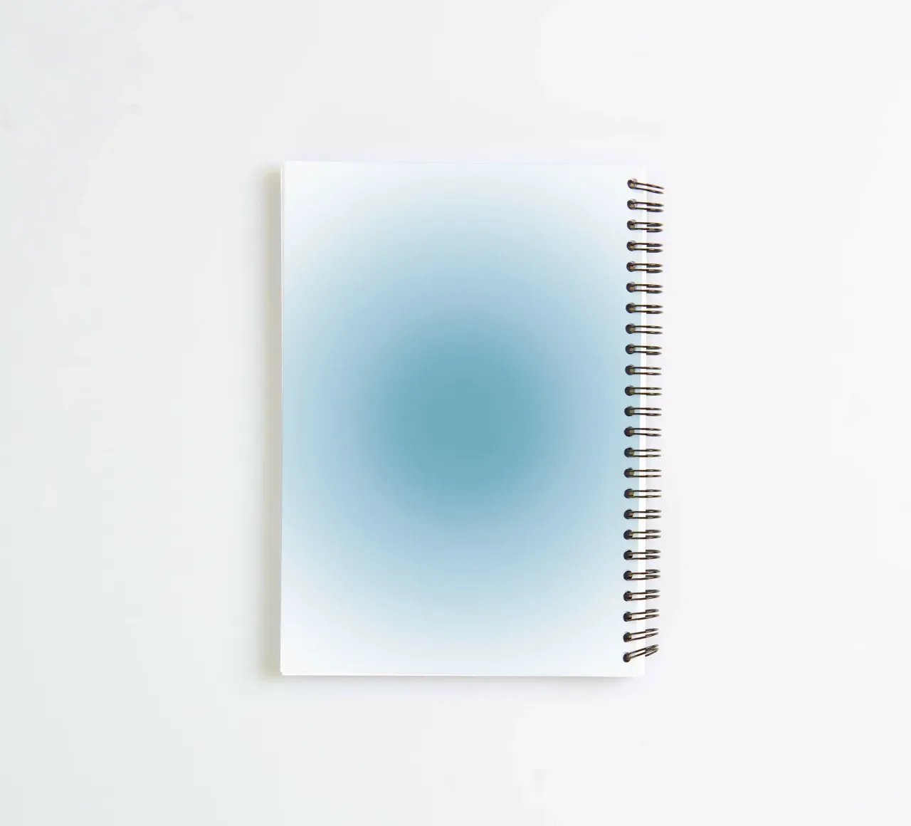 Soft Teal Aura Gradient Calming Abstract Art spiral notebook by dawnthesea