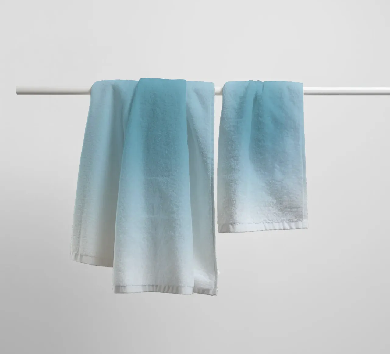 Soft Teal Aura Gradient Calming Abstract Art towel by dawnthesea