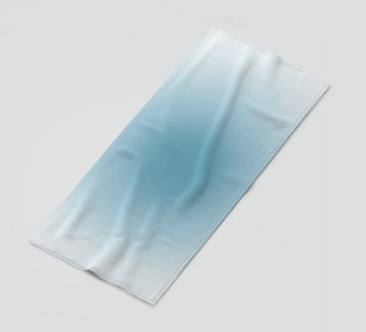 Soft Teal Aura Gradient Calming Abstract Art beach towel by dawnthesea