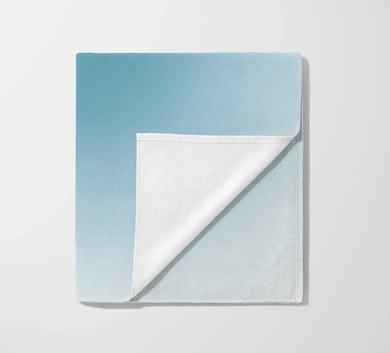 Soft Teal Aura Gradient Calming Abstract Art beach towel by dawnthesea