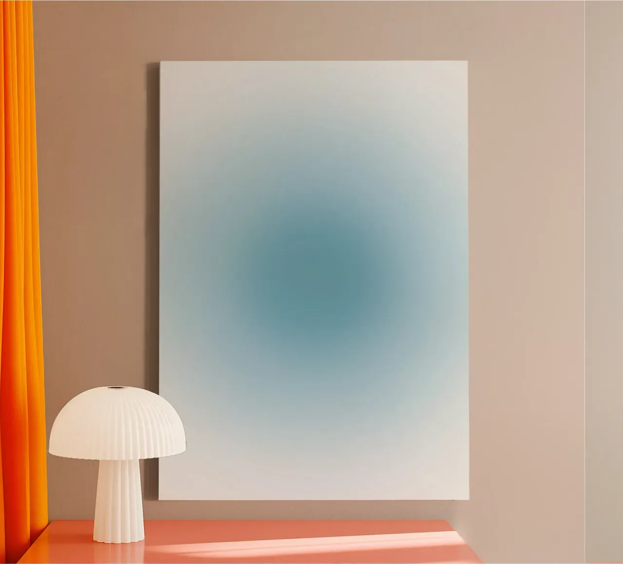 Soft Teal Aura Gradient Calming Abstract Art canvas by dawnthesea