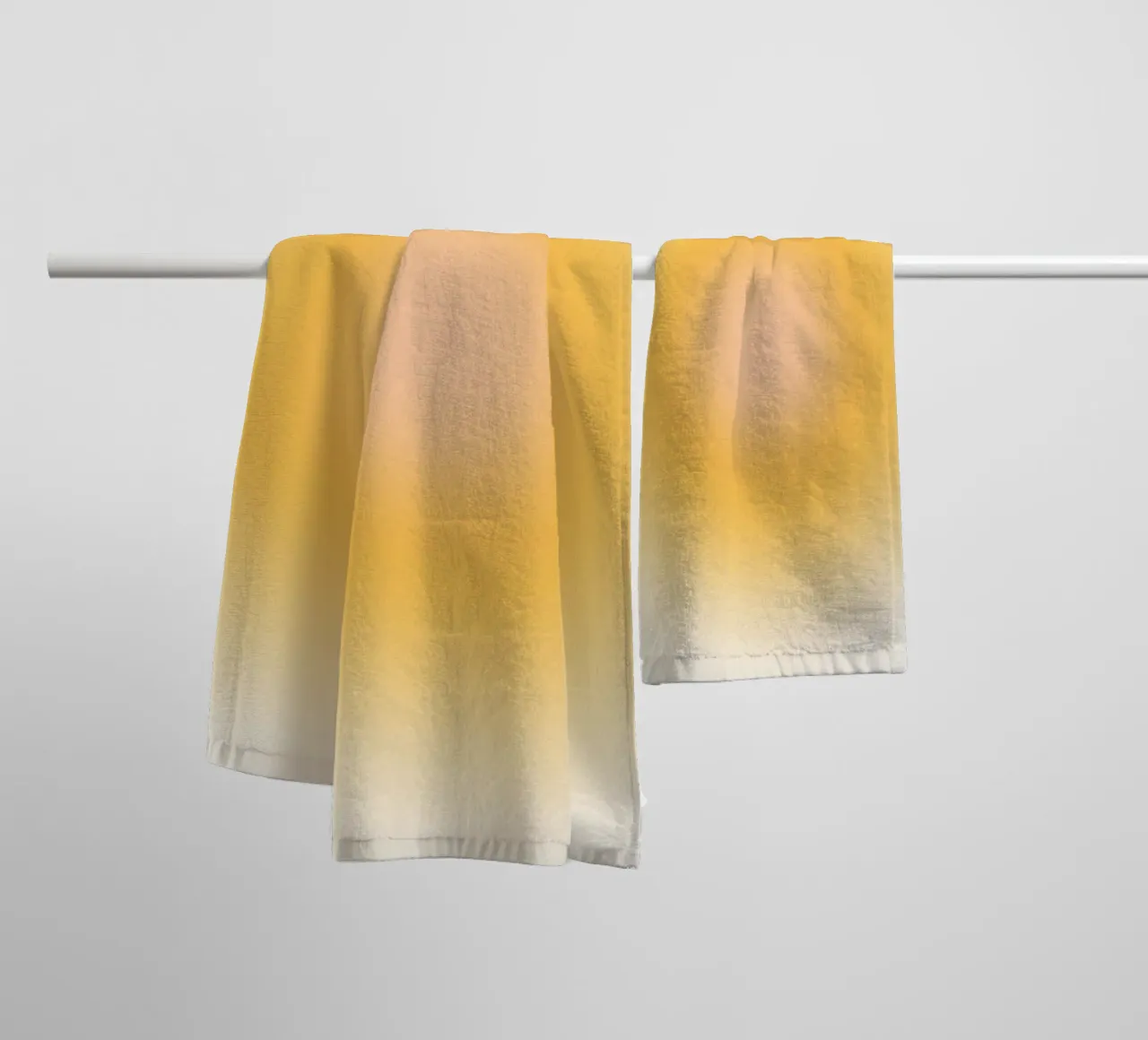 Warme Aura Kleurverloop Goud Oranje Abstracte Kunst badhanddoek van dawnthesea