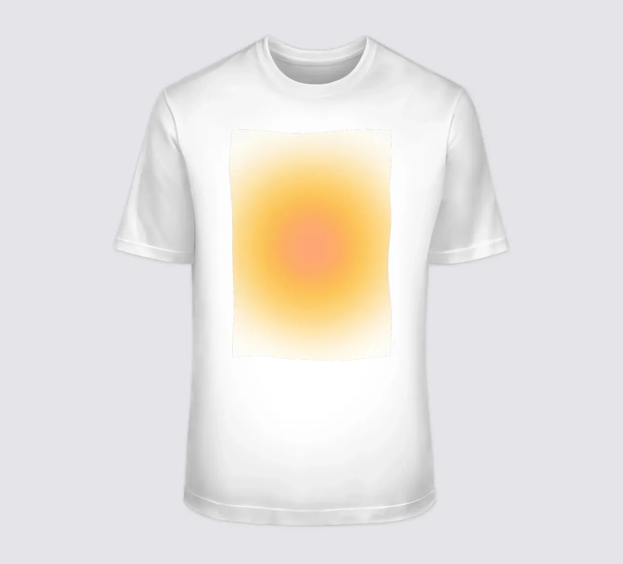 Zachte Perzik Aura Kleurverloop Warme Abstracte Kunst t-shirt van dawnthesea