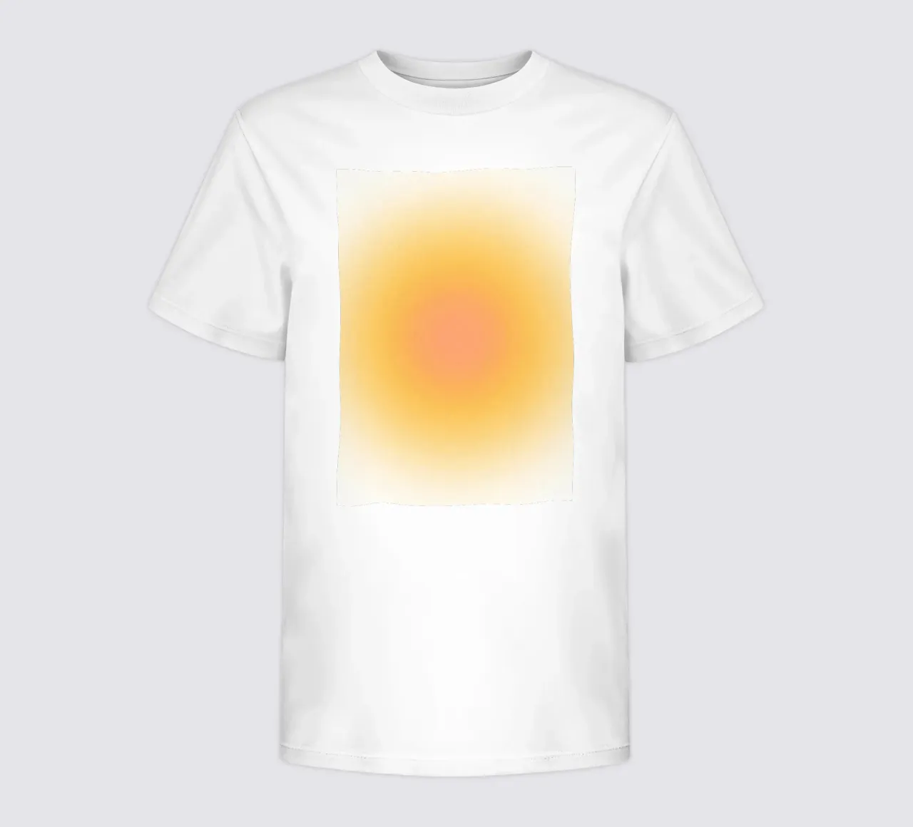 Soft Peach Aura Gradient Warm Abstract Art kids t-shirt by dawnthesea