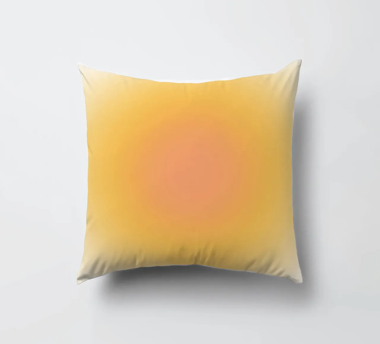 Soft Peach Aura Gradient Warm Abstract Art decorative cushion by dawnthesea