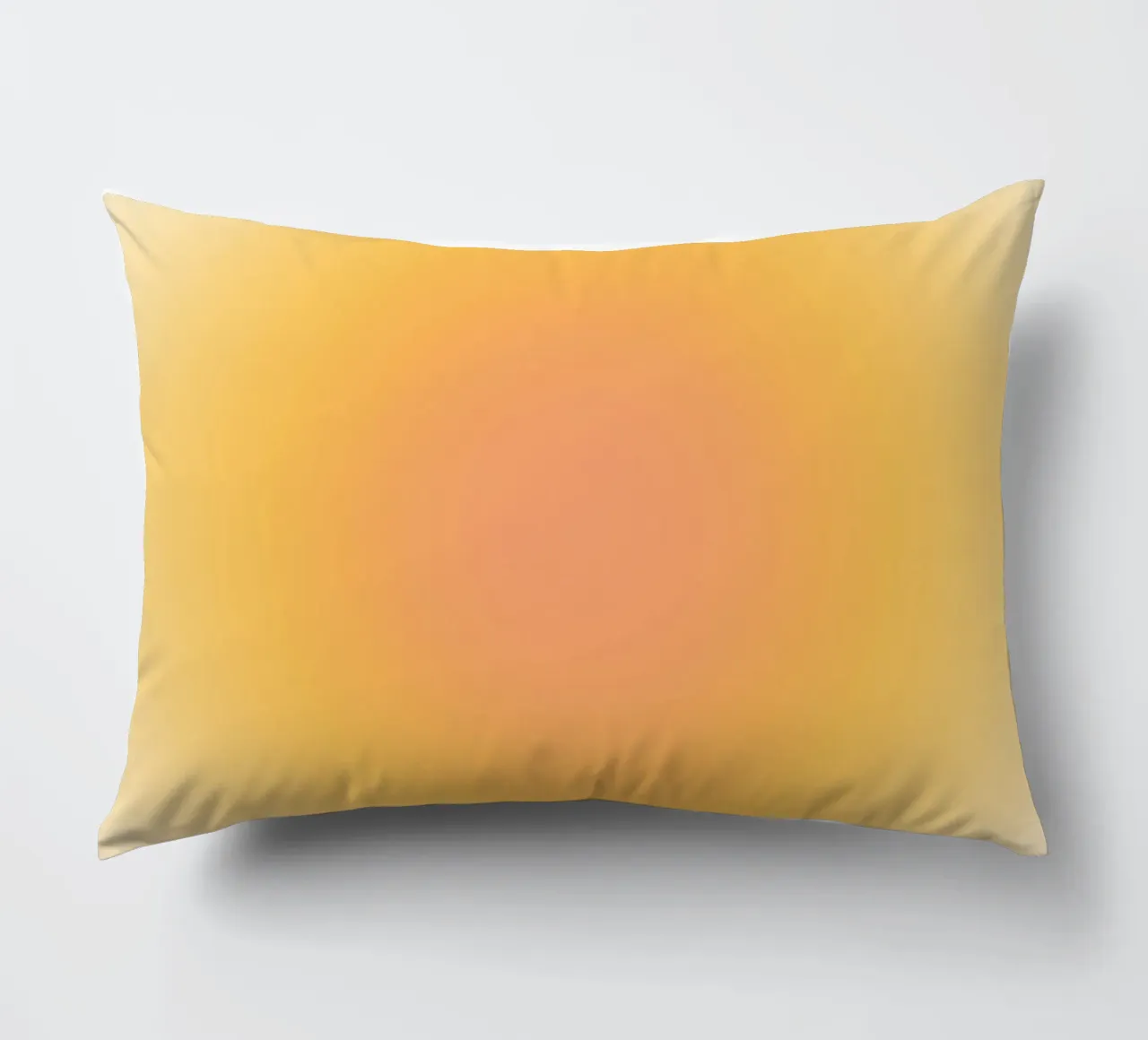 Soft Peach Aura Gradient Warm Abstract Art decorative cushion by dawnthesea