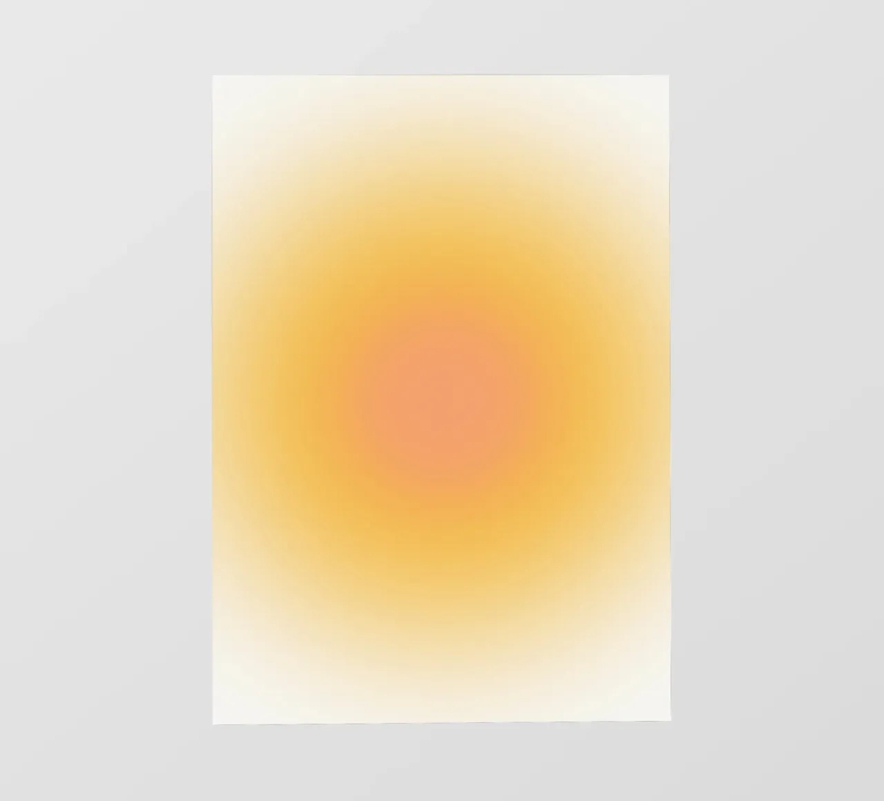 Soft Peach Aura Gradient Warm Abstract Art (Art abstrait) bâche pvc de dawnthesea