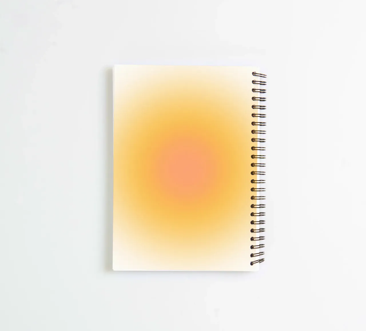 Soft Peach Aura Gradient Warm Abstract Art spiral notebook by dawnthesea