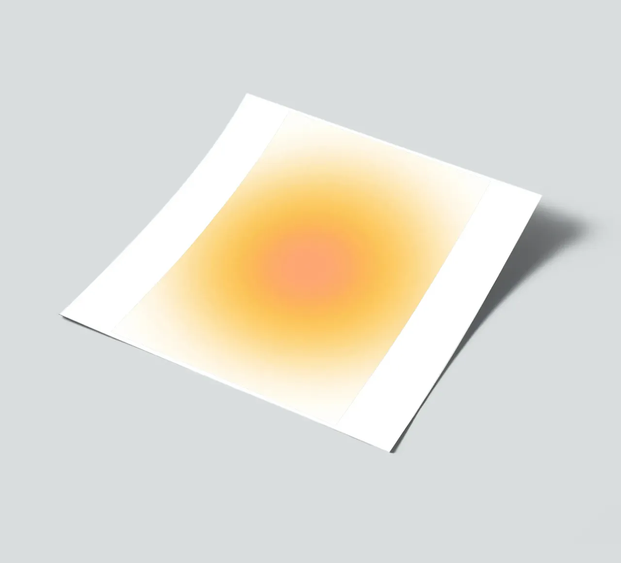 Soft Peach Aura Gradient Warm Abstract Art (Art abstrait) planche autocollant de dawnthesea
