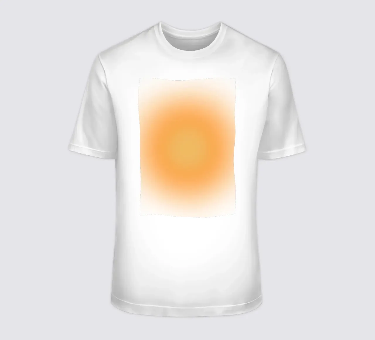 Soft Orange Aura Gradient Calm Abstract Art t-shirt by dawnthesea