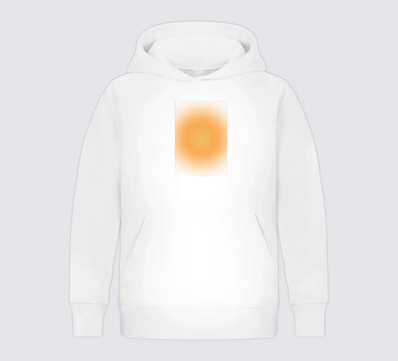 Soft Orange Aura Gradient Calm Abstract Art kids hoodie by dawnthesea