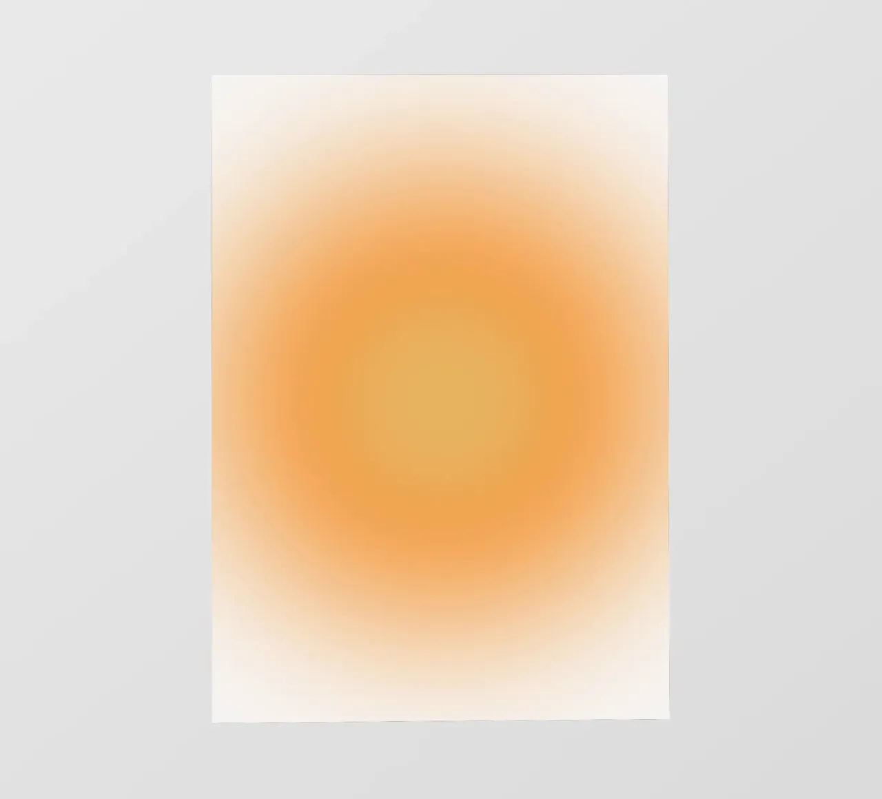 Aura arancione morbida Arte astratta calma e graduale telo in pvc da dawnthesea