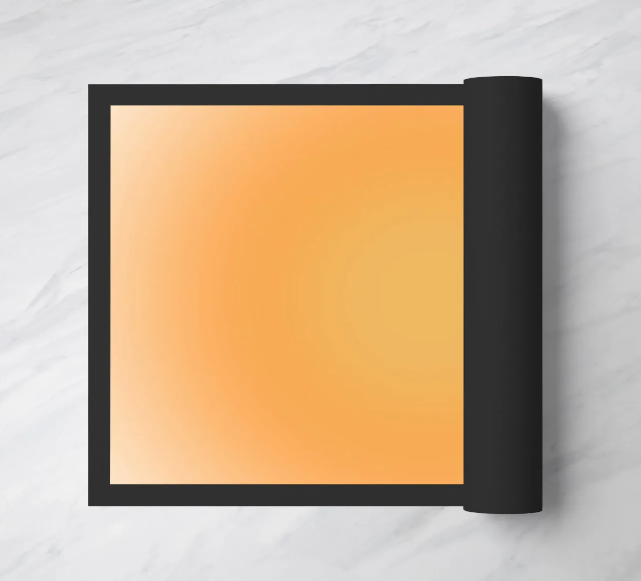 Soft Orange Aura Gradient Calm Abstract Art paillasson de dawnthesea