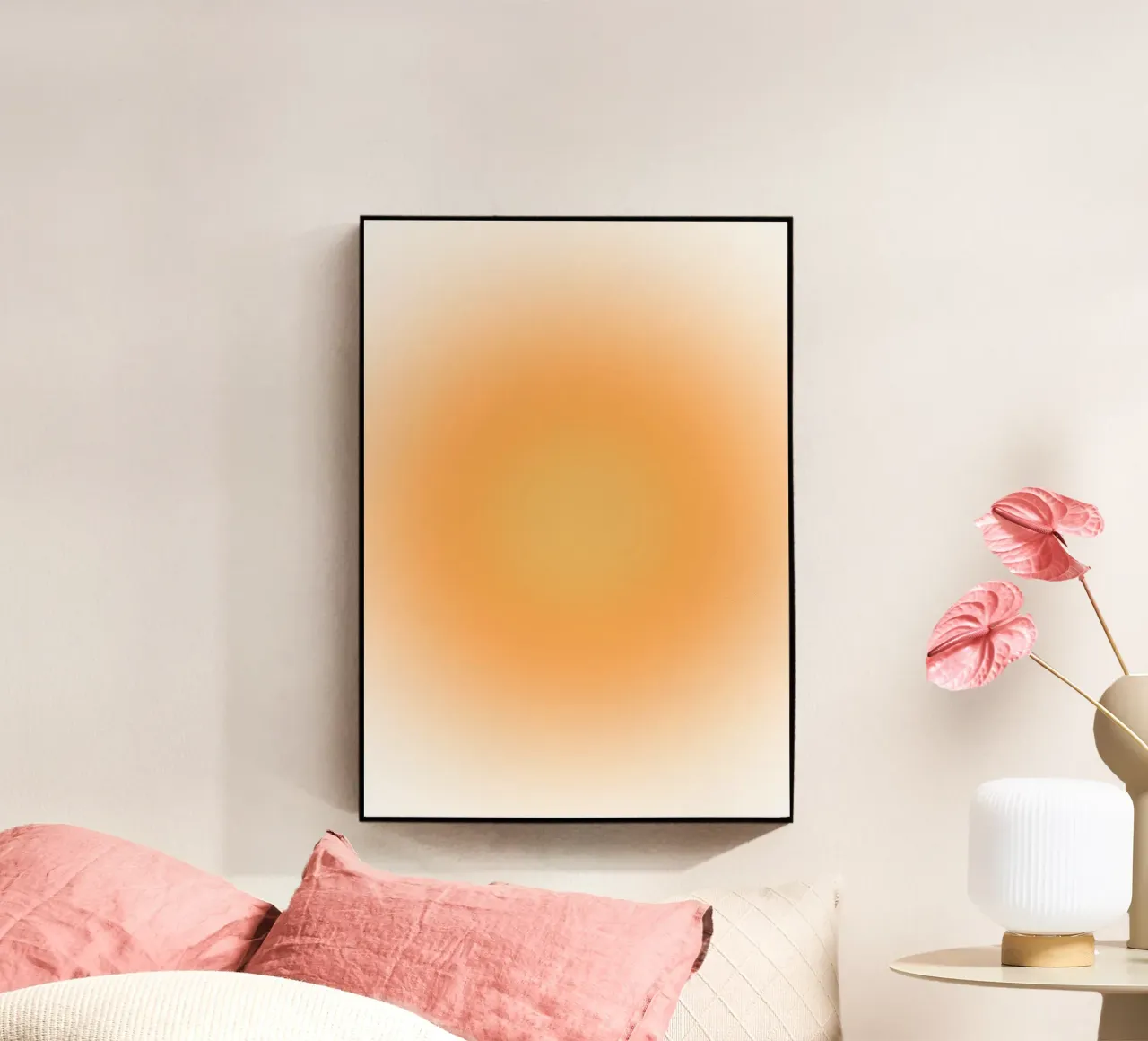 Aura arancione morbida Arte astratta calma e graduale plexiglass da dawnthesea