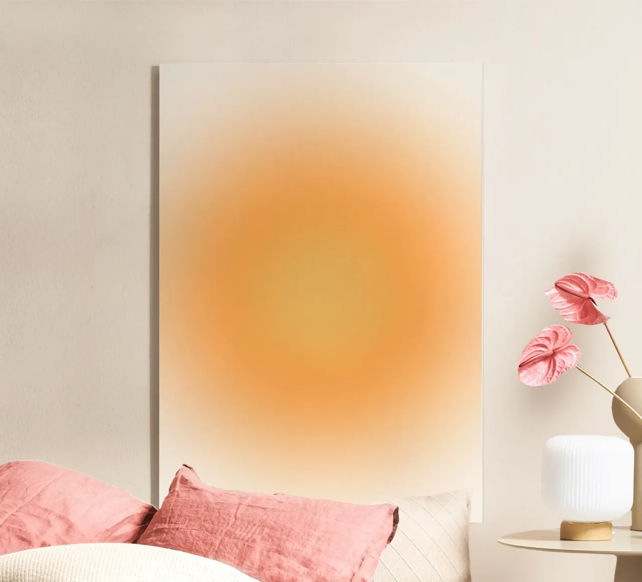 Aura arancione morbida Arte astratta calma e graduale plexiglass da dawnthesea