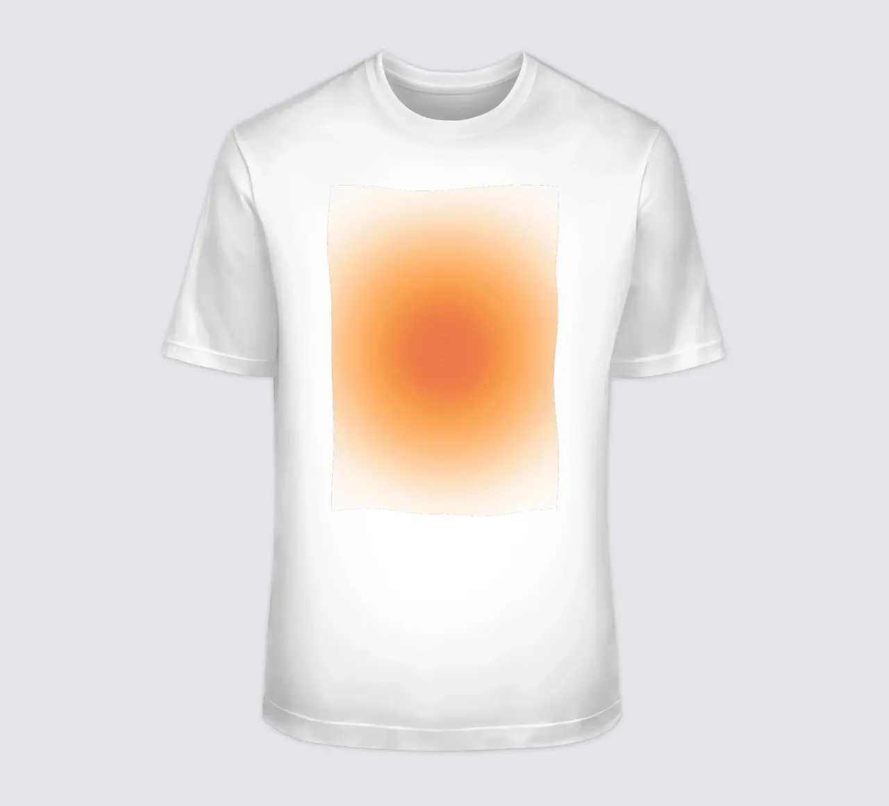Warm koraal Aura kleurverloop abstracte kunstdruk t-shirt van dawnthesea