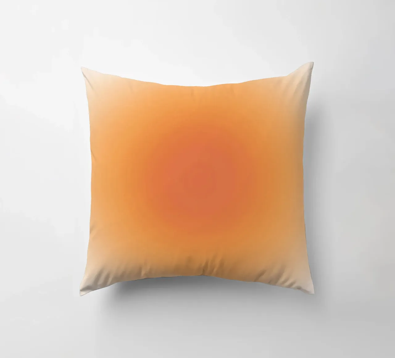 Corail chaud Aura Gradient Abstract Art Print coussin de dawnthesea