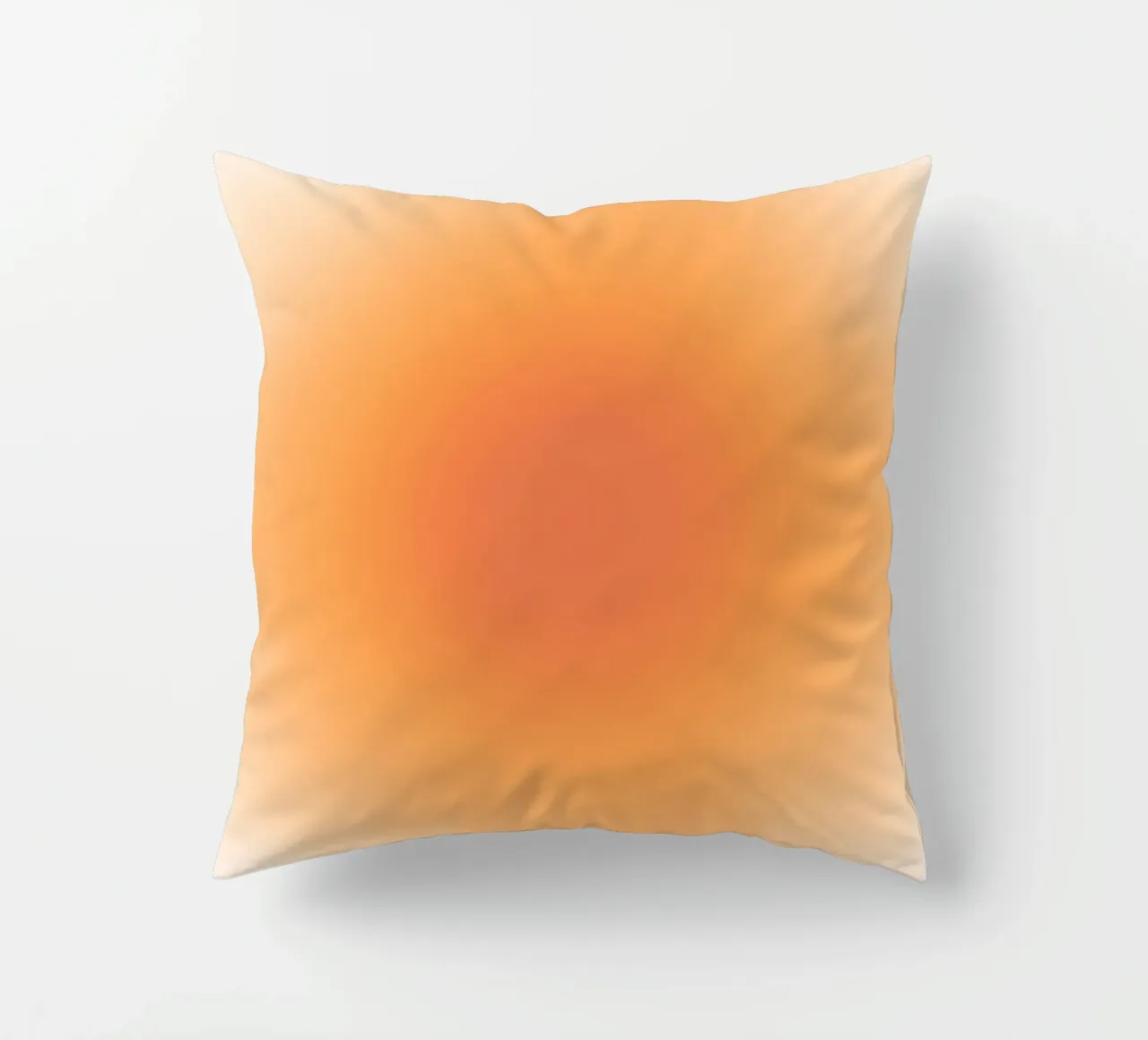 Corail chaud Aura Gradient Abstract Art Print coussin de dawnthesea